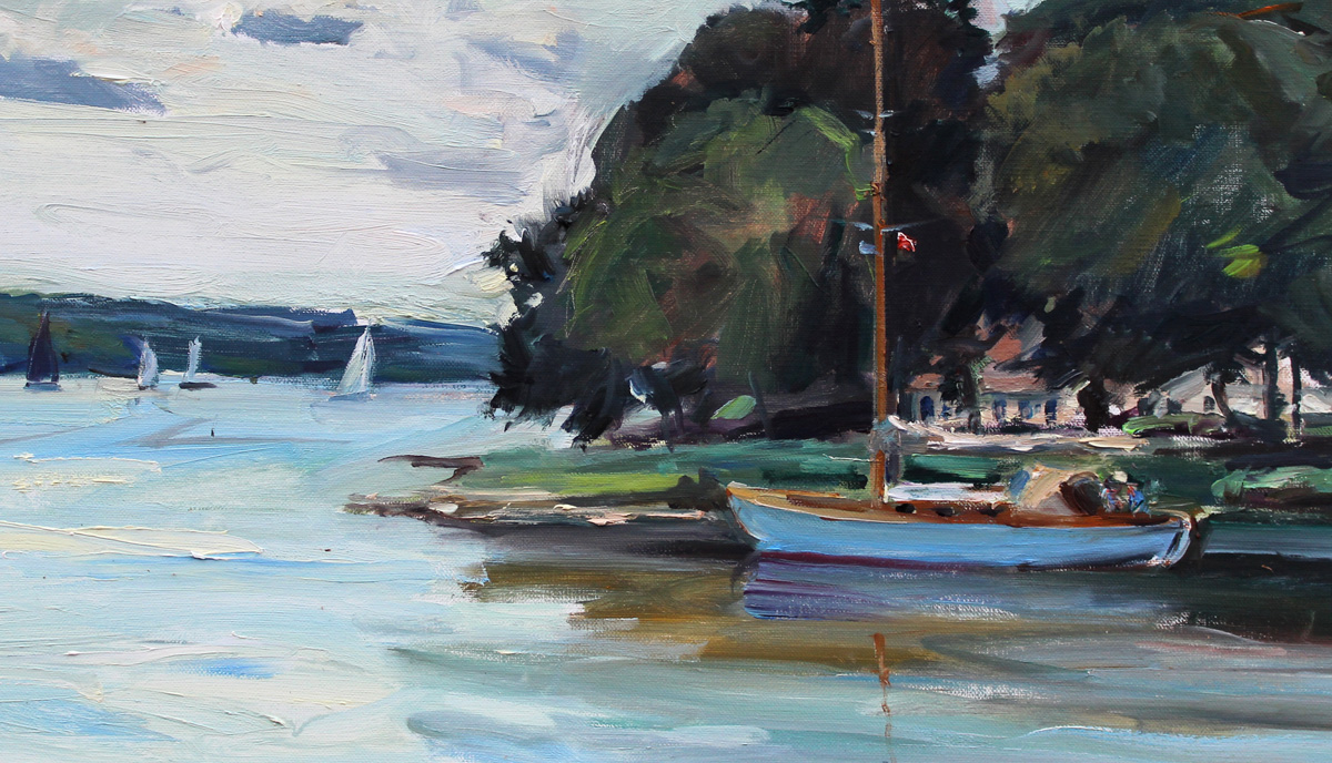 Ankerplatz Ochseninseln - Öl auf Leinwand - 40 × 60 cm (Ausschnitt)