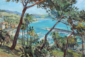 Hafenblick Bordighera, 2026 Öl / Lwd. 50 x 60 cm