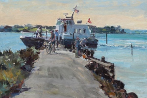 Brunsnis, Am Fähranleger , 2026 Öl / Lwd. 40 x 50 cm