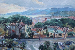 Abendstimmung Bordighera, 2026 Öl / Lwd. 50 x 60 cm